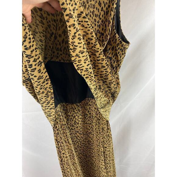 Scarlett Vintage Animal Print Pleated Maxi Dress size 11/12 - Picture 4 of 5